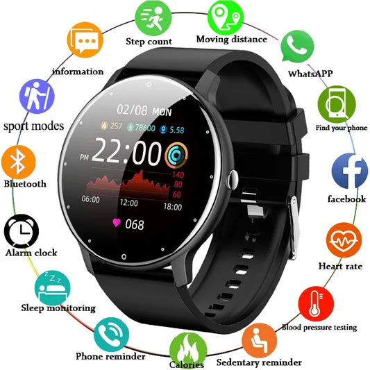 LIGE Smartwatch for Men & Women – Full Touch Screen, IP67 Waterproof, Bluetooth Calls, Sport & Fitness Tracker for Android & iOS