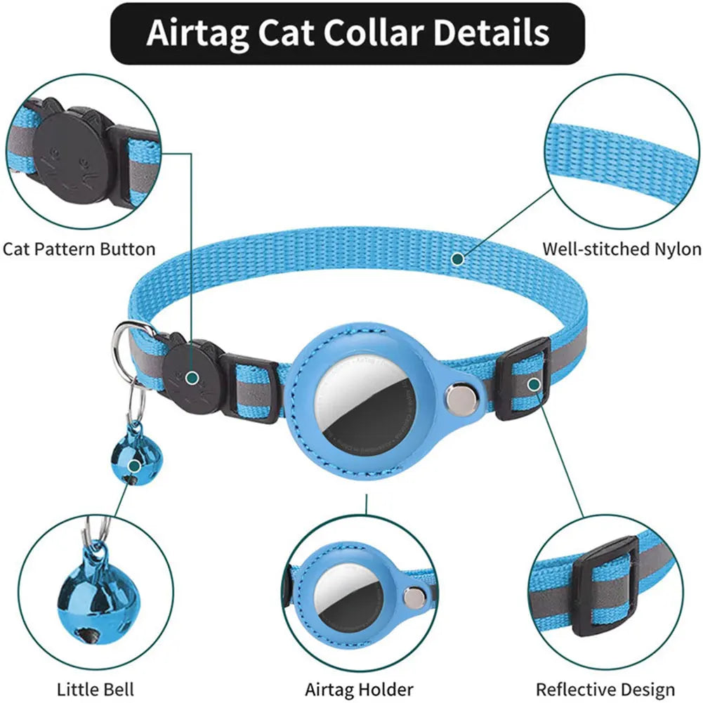 AirTag Cat Collar – Adjustable, Safe & Stylish GPS Tracker Holder