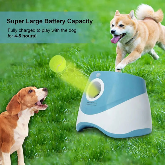 Jovani Dog Ball Thrower Launcher for Small and Middle Dogs, Automatic Ball Launcher with 3 Adjustable Distance 10-30ft
