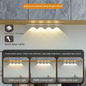 Wireless Ultra-Thin LED Cabinet Light – USB Rechargeable, Motion Sensor, Dimmable, 3 Color Modes – Ideal for Kitchen, Closet, Bedroom & Stairs
