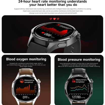 GT5 PRO Smart Watch for Men – New 2024 Model | AMOLED HD Screen, Bluetooth Calls, GPS Tracking, NFC, Heart Rate Monitor & Compass