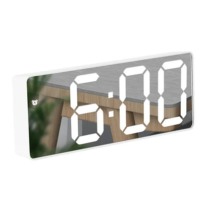 Smart LED Digital Alarm Clock – Adjustable Brightness, Temperature & Date Display | Modern Bedside Clock for Bedroom & Home Décor