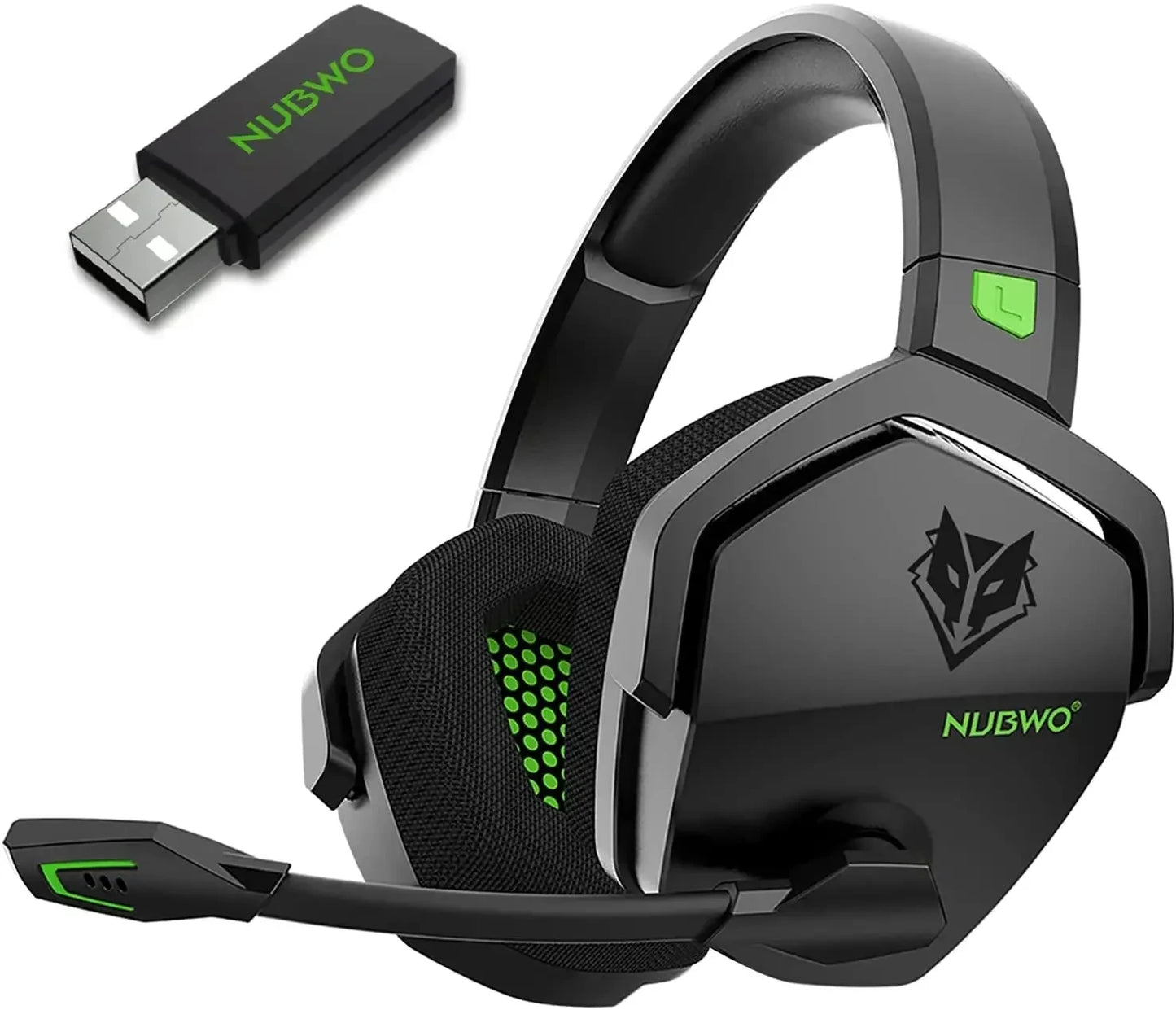 Headset Gaming NUBWO G06 2.4G Dual Wireless 5ms Low Latency 7.1 Surround ENC Mic For PC PS4 PS5 Gaming Bluetooth Headphones