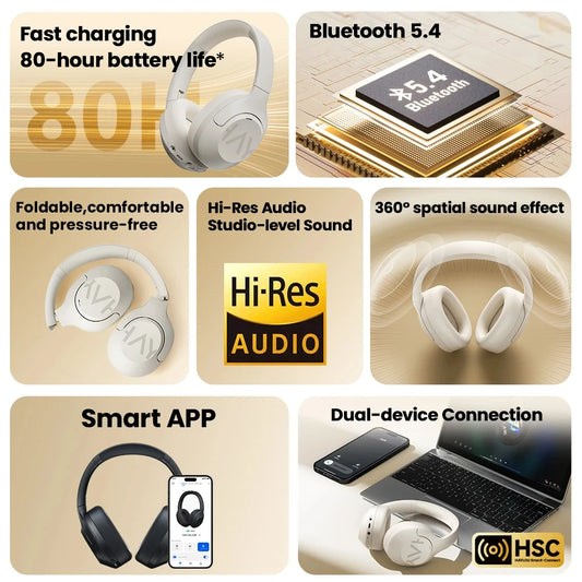 HAYLOU S30 Headphones Wireless Bluetooth 5.4