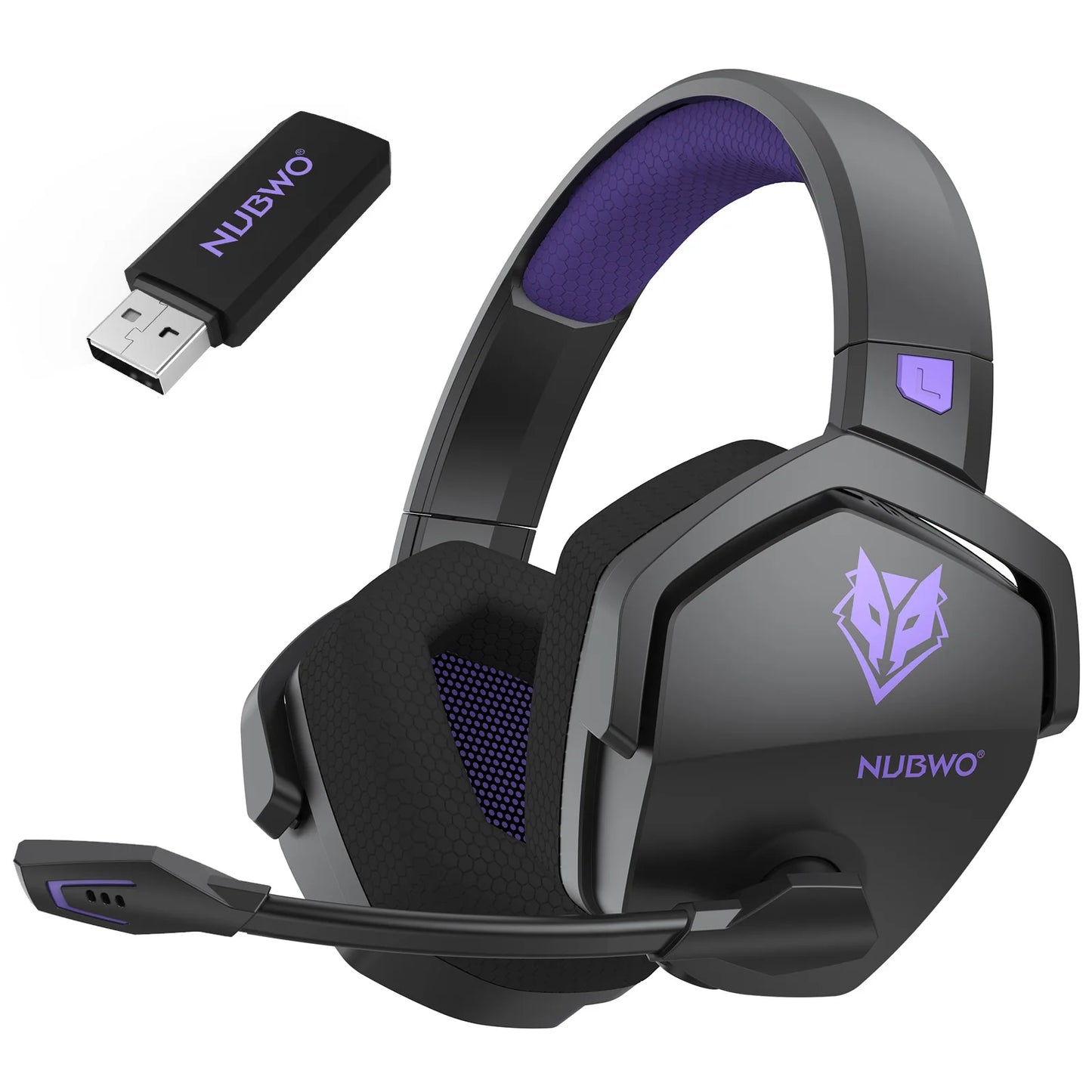 Headset Gaming NUBWO G06 2.4G Dual Wireless 5ms Low Latency 7.1 Surround ENC Mic For PC PS4 PS5 Gaming Bluetooth Headphones