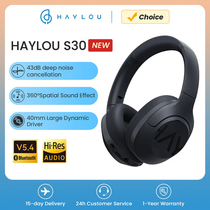 HAYLOU S30 Headphones Wireless Bluetooth 5.4