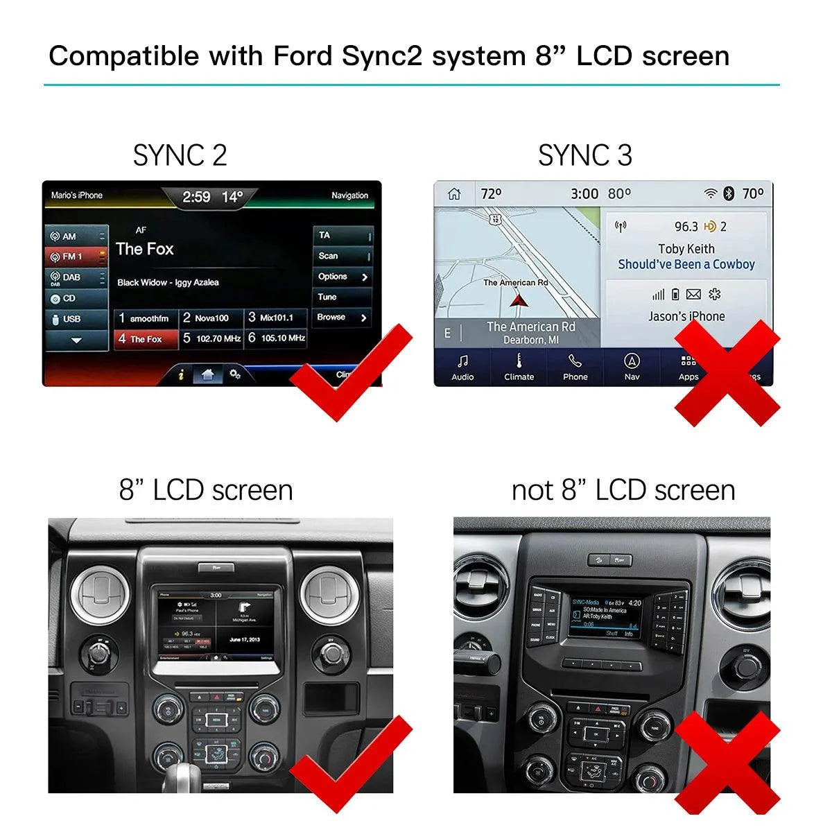 Ford SYNC 2 Wireless CarPlay & Android Auto Upgrade Kit (2011–2016 Models)