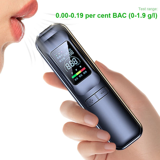 Portable Breathalyzer | Rechargeable Non-Contact with LCD Screen – Personal & Professional Use
