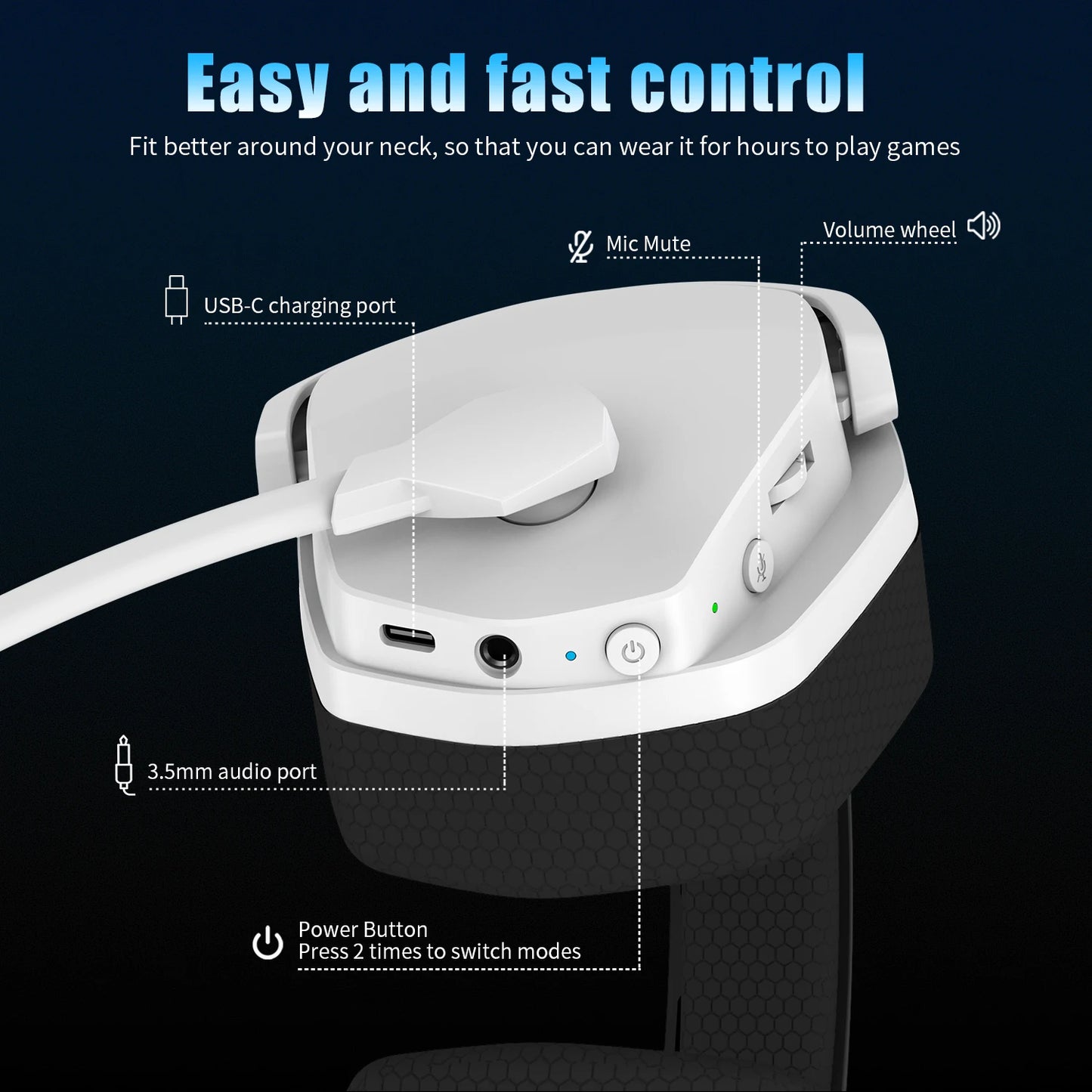 Headset Gaming NUBWO G06 2.4G Dual Wireless 5ms Low Latency 7.1 Surround ENC Mic For PC PS4 PS5 Gaming Bluetooth Headphones