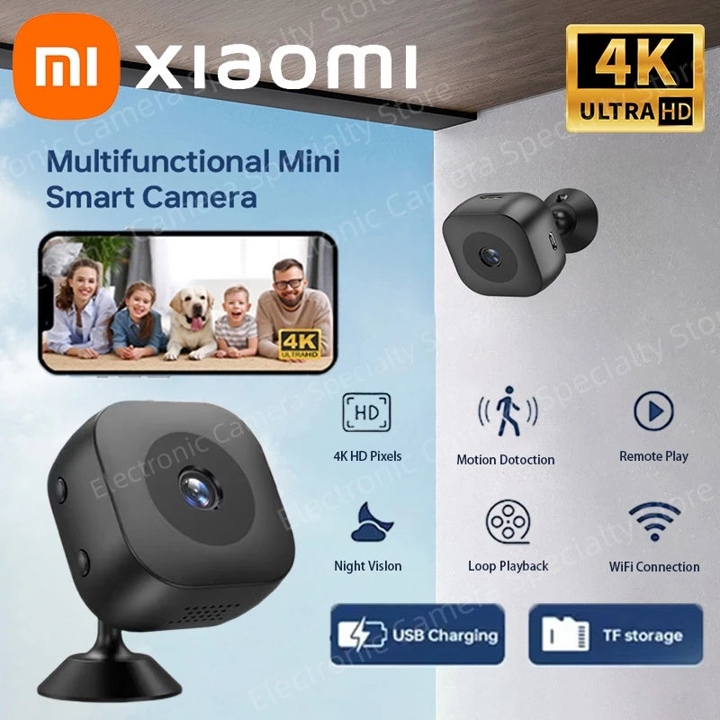 Xiaomi 4K Mini Camera – Smart WiFi Surveillance with Night Vision & Motion Detection