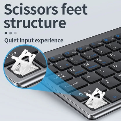 JOMAA Rechargeable Slim Keyboard and Mouse Set – Dual Wireless (Bluetooth/2.4G), USB Compatible