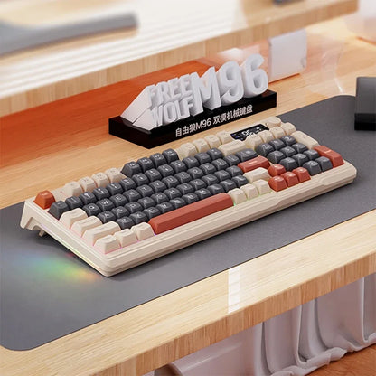 M96 Smart RGB Wireless Keyboard – Dual Mode Bluetooth/2.4G, Digital Display & Control Knob