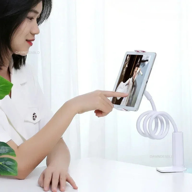 128cm Flexible Phone Holder – Wall-Mounted Lazy Arm Clamp Stand for Bed, 360° Rotation, Compatible with iPhone, Samsung & 3.5–6.7'' Devices
