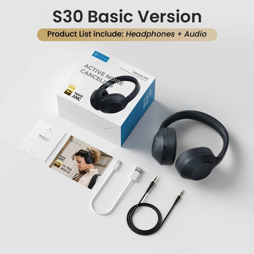 HAYLOU S30 Headphones Wireless Bluetooth 5.4
