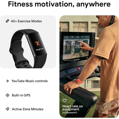 FitBit Charge 6 - Fitness Tracker, GPS, Google apps & Heart Rate (6-Months Premium Membership Included)